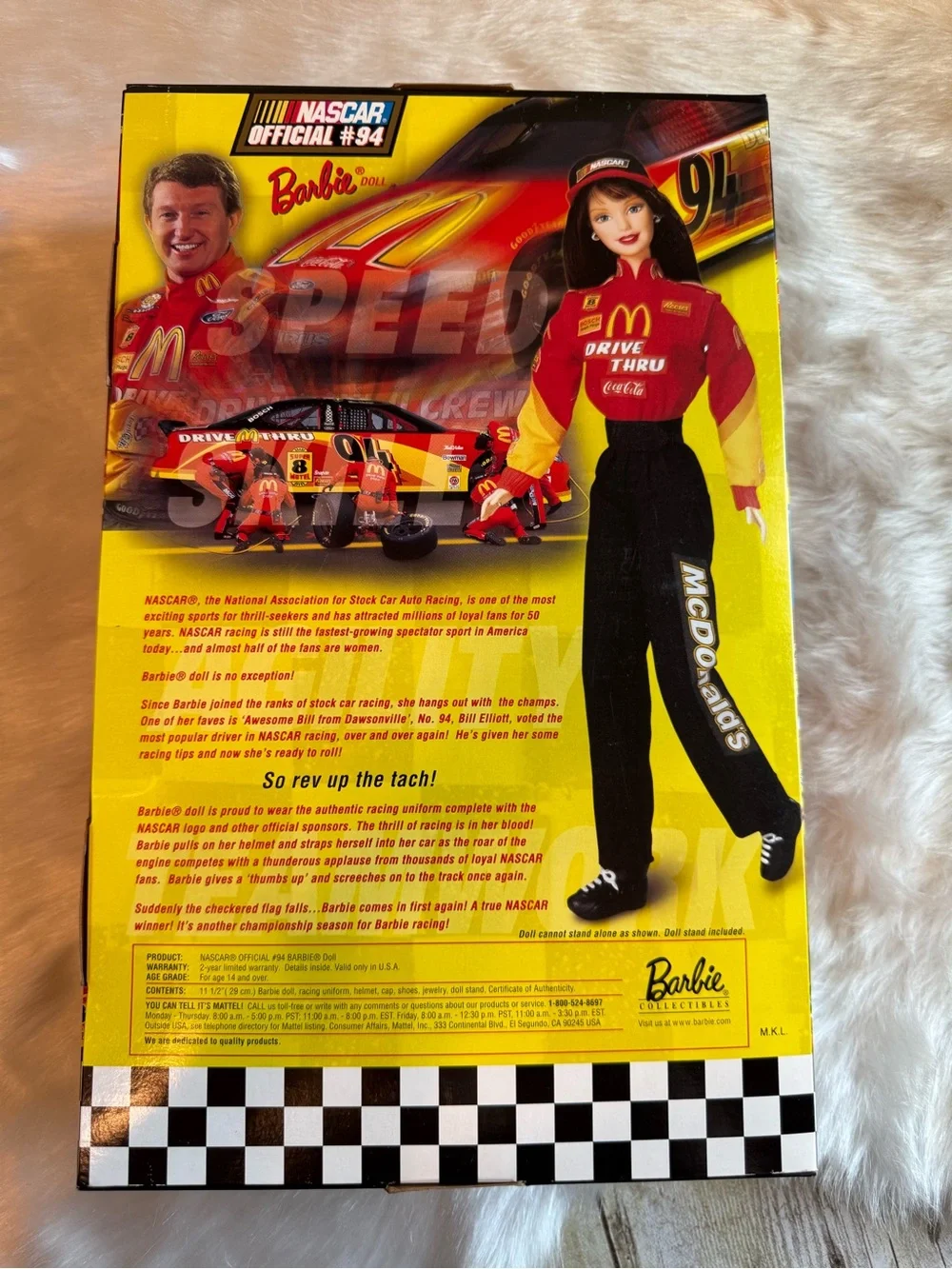 Barbie NASCAR #94 McDonald's Red and Black Racing Doll